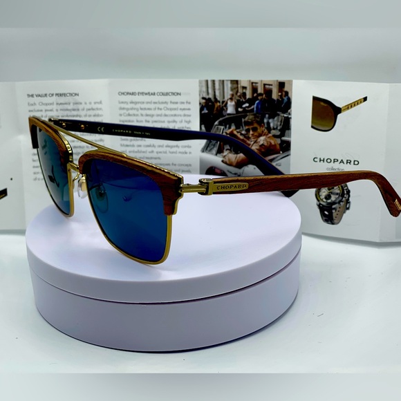 👑Chopard 🏆Sunglasses 3P SCHC 90 Wood/Rubber Polarized Lenses - Picture 9 of 16